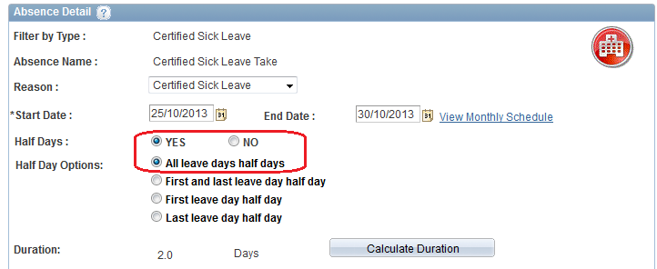 Half Sick Leave and Half Annual Leave